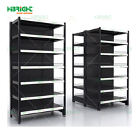 Étagère de présentation en métal de haute qualité, personnalisable, robuste, avec 5 étagères, design en grille, pour supermarché, Highbright