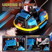 Voitures pare-chocs RC pour 2 joueurs, 2.4 GHz, télécommande, voitures de course avec lumière et musique, jouets pour les tout-petits, filles et garçons