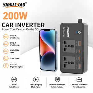 Mini Inverter Auto 200W 12V/220V, Caricabatterie e <span class=keywords><strong>Adattatore</strong></span> per Auto, Convertitore da 12V a 110V/220V 200W - Product Image 4