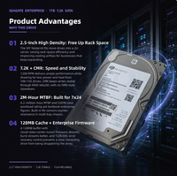 Disque dur interne Seagate Exos 1 To 7,2K tr/min SATA 6 Gbit/s 2,5 pouces ST1000NX0423 ST1000NX0443 pour serveur