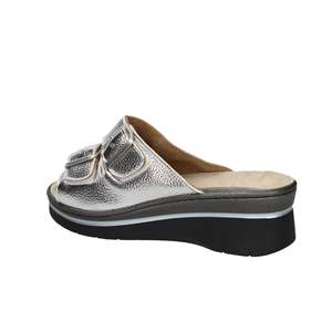 Sandalo con Zeppa Novaflex da Donna VIGGIANELLO con Fibbia Metallica Argento, Scarpa Comoda con Plateau - Product Image 3