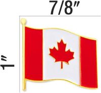 Broches drapeau patriotique du Canada à expédition rapide, mini-pins de revers en émail métallique, souvenir pour la décoration