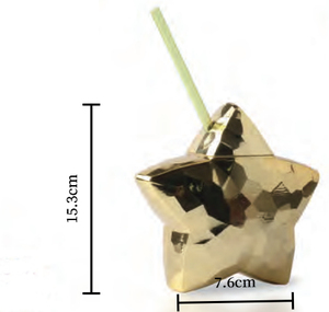 Kids Fun 20oz <b>Plastic</b> Star Shaped PP Cup Shiny <b>Mirror</b> Finish Eco-Friendly BPA Free Reusable Party Custom Logo Wholesale Straw - Product Image 5