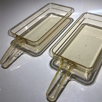 Barquettes en plastique transparentes isolées résistantes aux hautes températures, compatibles micro-ondes, avec poignée, pour poulet frit