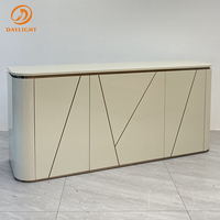 Buffet moderne noir, armoire de service, armoire de salle à manger, armoire de cuisine, console