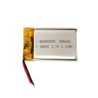 Batterie KC en promotion : Batterie rechargeable lithium-ion 300 mAh 3,7 V 602030, approvisionnement direct usine pour casque Bluetooth