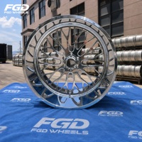 Jantes de camion forgées OEM ODM 6x120 6x135 6x139.7 de 20, 22, 24, 26, 28, 30 pouces polies pour Colorado Silverado 1500