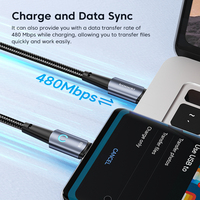 Toocki 100W 5a Cables DE DATOS Cables de datos de bajo precio Tipo C Cable de carga simple y rápido portátil Interfaz C