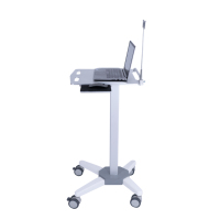 Chariot mobile pour ordinateur portable avec hauteur réglable, support IV, plateau coulissant pour souris et roulettes verrouillables