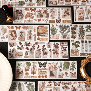 Cinta Decorativa de Papel Washi de la Serie Concepto Plantas Silvestres de Intouch.me, Estilo Retro Iluminado, Material Decorativo para Agendas - Product Image 3