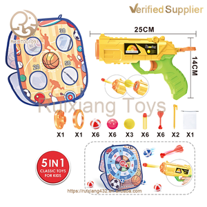 Lancio in plastica per interni/esterni con Patch per divertimento per tutte le età 5-in-1 gioco Unisex Soft Bullet e pallina appiccicosa - Product Image 4