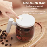 Tasse à agitation automatique de 400ml 7000 tr/min Tasse de mélange électrique à grande vitesse avec tasse de mélange automatique étanche pour poudre de protéine de lait de café