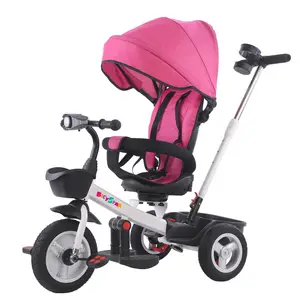 2023 children's 3-wheel large tricycle boys and girls can sit on baby children's toy strollers