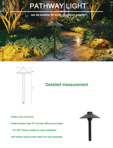 RPL-6902-ABK with 15 Inch Pole Low Voltage Path <strong>Lights</strong> and Landscape Lighting Install in Garden - Product Image 5