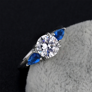Vente flash Bague en argent sterling S925 avec <span class=keywords><strong>saphir</strong></span> ovale <span class=keywords><strong>Bijoux</strong></span> <span class=keywords><strong>pour</strong></span> femmes - Product Image 3