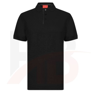 Polo à manches courtes surdimensionné en polyester et en coton personnalisé pour hommes, vente en gros de logo de broderie d'impression sportive à motif uni - Product Image 1