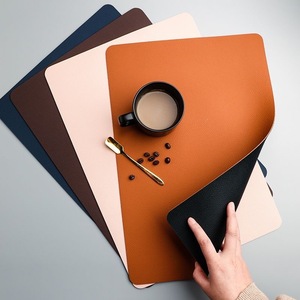 Haute qualité en cuir PU isolation thermique tapis <span class=keywords><strong>de</strong></span> <span class=keywords><strong>Table</strong></span> napperon vaisselle Pad bol caboteur cuisine antidérapant caboteur tasse tapis - Product Image 1