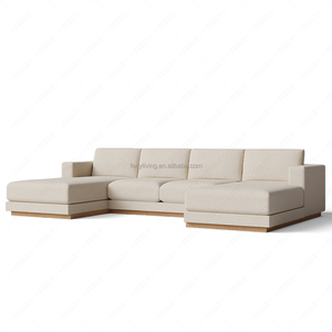Ensemble de canapés modulaires FERLY, style élégant, meubles d'intérieur, structure en bois, revêtement en tissu, salon moderne, hôtel, chaise en <span class=keywords><strong>U</strong></span> - Product Image 3
