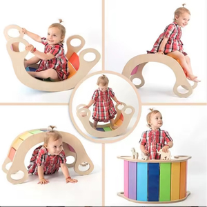 EDULAND <span class=keywords><strong>pour</strong></span> berceau <span class=keywords><strong>en</strong></span> <span class=keywords><strong>bois</strong></span> personnalisable, chaise à bascule <span class=keywords><strong>pour</strong></span> bébé, <span class=keywords><strong>arche</strong></span> d'escalade arc-<span class=keywords><strong>en</strong></span>-ciel, de 5 à 7 ans - Product Image 5