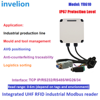 Lector integrado RFID industrial UHF, Protocolo Modbus/PROFINET de larga distancia, conexión PLC de 860-96MHz para gestión de moldes y herramientas