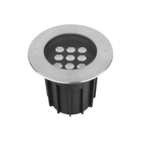 IK09 Luminaria de Suelo para Exteriores de Acero Inoxidable 316, Foco Antivértigo Profundo con Ángulo Ajustable, Iluminación de Escalones, Lámpara Empotrada