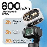 Boîte à lumière portable magnétique pour DJ Pocket 3/4, température de couleur tricolore, luminosité à 10 niveaux, compatible avec les éclairages d'action