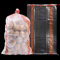 Sacs tissés transparents réutilisables pour légumes avec bordures colorées - Parfaits pour la récolte des carottes et la présentation en marché