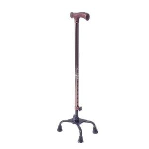 Canne télescopique à quatre pieds en alliage d'aluminium pour personnes âgées, aide à la marche avec hauteur réglable et base stable - Product Image 1