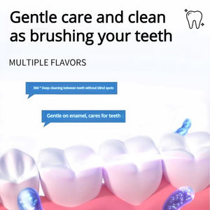 Pastilles de <span class=keywords><strong>dentifrice</strong></span> à mâcher, comprimés dentaires probiotiques - Granulés de bain de bouche pour une haleine fraîche, nettoyage des dents et soins tout-en-un - Product Image 4