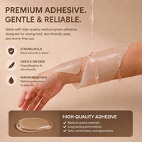 Patchs adhésifs réutilisables en silicone pour le corps, 3 tailles, effet liftant mat pour poitrine généreuse, US DOW Bio-Gel, vente en gros