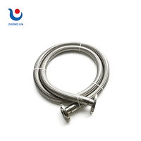Tuyau flexible métallique en acier inoxydable forgé à haute pression et haute température avec bride pour applications industrielles de fluides, métrique