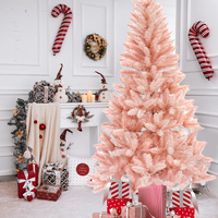 Ornements artificiels en PVC modernes et bon marché, arbres de Noël géants en PVC floqués avec lumières LED