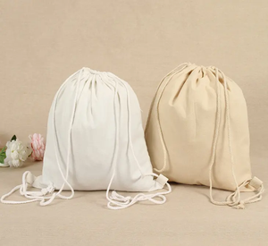 Bolsas de Algodón con Cordón y Logotipo Personalizado, Bolsas de Algodón Reciclables para Polvo, Bolsas de Embalaje Impresas para Compras al por Menor - Product Image 3