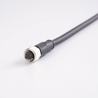 Connecteur M12 4 cœurs 5P/8 trous 12 broches 17P, ensemble prise et fiche aviation étanche mâle-femelle, boîtier en alliage de zinc