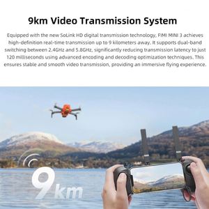 FIMI MINI 3 <b>Drone</b> Fly More Combo <b>4K</b> 60FPS 3-Axis Gimbal Camera 250g Brushless Motor 9KM Long Distance Two Battery Combo Plastic - Product Image 5