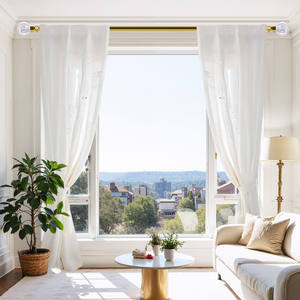 Tringle à <span class=keywords><strong>rideau</strong></span> de <span class=keywords><strong>douche</strong></span> portable de luxe style Art Déco en fer léger, longue <span class=keywords><strong>barre</strong></span> de <span class=keywords><strong>rideau</strong></span> pour fenêtre extérieure, accessoires de tringles et rails - Product Image 3