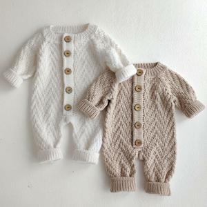 OEM ODM Tricots d'hiver pour tout-petits garçons <span class=keywords><strong>Pull</strong></span> décontracté pour enfants Filles Barboteuse chaude en tricot à manches longues pour bébé - Product Image 6