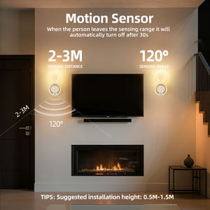 Скандинавский современный умный декор для дома: настенный светильник с сенсорным управлением, USB-зарядкой, датчиком движения, беспроводной, магнитный, светодиодный ночник для прикроватной тумбочки - Product Image 3