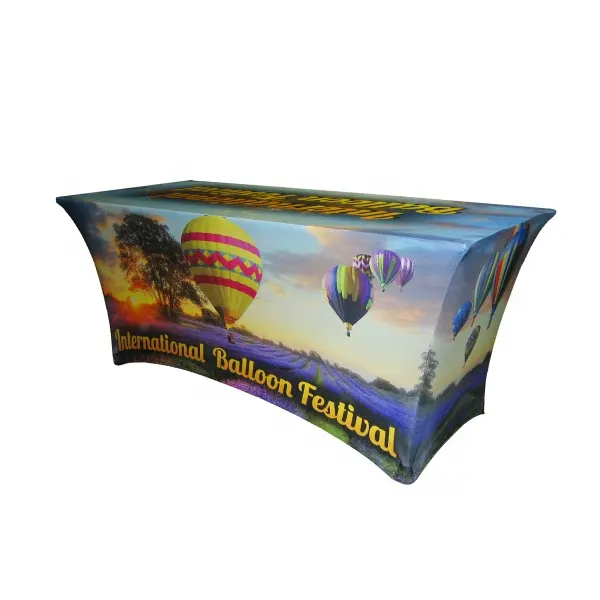 Event promotion show stretch Rectangular large table cover with your brandings and logos