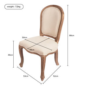เก้าอี้ <span class=keywords><strong>Louis</strong></span> Royal สำหรับงานแต่งเบาะคลาสสิกสไตล์ฝรั่งเศสเก้าอี้ไม้สไตล์วินเทจ - Product Image 3