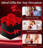 Rose éternelle préservée pour femme, fleur éternelle, vraies roses rouges, cadeau pour anniversaire, fête des mères, Saint-Valentin - Livraison en Chine
