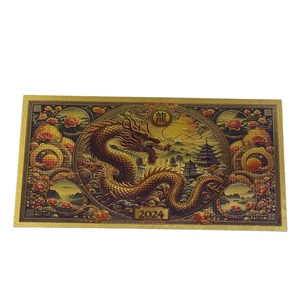 Groothandel 2024 Fengshui Chinese Draak Waterdichte Plastic Gouden Folie Bankbiljetten Set Collectie voor Cadeau - Product Image 5