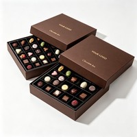 Großhandel Maßgefertigter 24-Tage Schokoladen-Adventskalender Luxus-Schokoladentrüffel-Box Kleines Schokoladen-Geschenkset