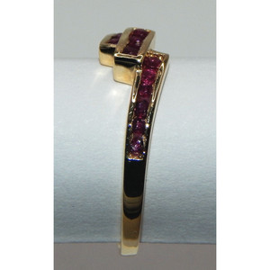Anello rubino con canale in oro 14k - Product Image 3