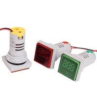 Indicateur de courant carré ST17A avec CT externe, 5 couleurs, plage 0-100A, affichage LED, trou de 22 mm, compteur de courant alternatif