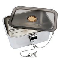 Nouvelle boîte à appâts de pêche en acier inoxydable 316L de la marque Xinxing avec couvercle pour bateau, yacht, pêche en eau salée