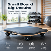 Planche de glisse Pilates silencieuse avec roulettes pour entraînement abdominal et fitness – Idéale pour studio et domicile