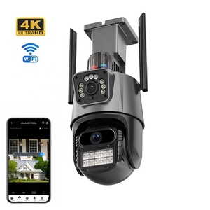 Icsee 8MP ống kính kép Wifi Máy ảnh màn hình nhà ngoài trời HD điện thoại từ xa PTZ máy ảnh tầm nhìn ban đêm súng và bóng máy ảnh cho nhà 4k - Product Image 1