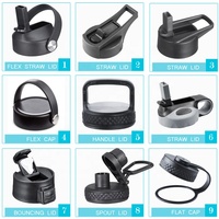 Bouteille d'eau sport à large ouverture en PP, sans BPA, écologique, de qualité alimentaire, couleurs personnalisées, fabriquée en Chine, avec couvercles et accessoires de bar en boîte