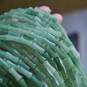 Perles d'espacement en bambou Dongling vert naturel pour la fabrication de bracelets, accessoires de bijoux en cristal naturel en vrac - Product Image 4